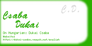 csaba dukai business card